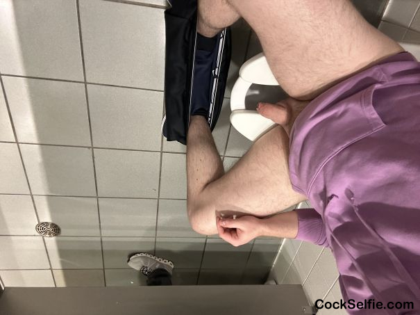 Horny in the bathroom - Cock Selfie