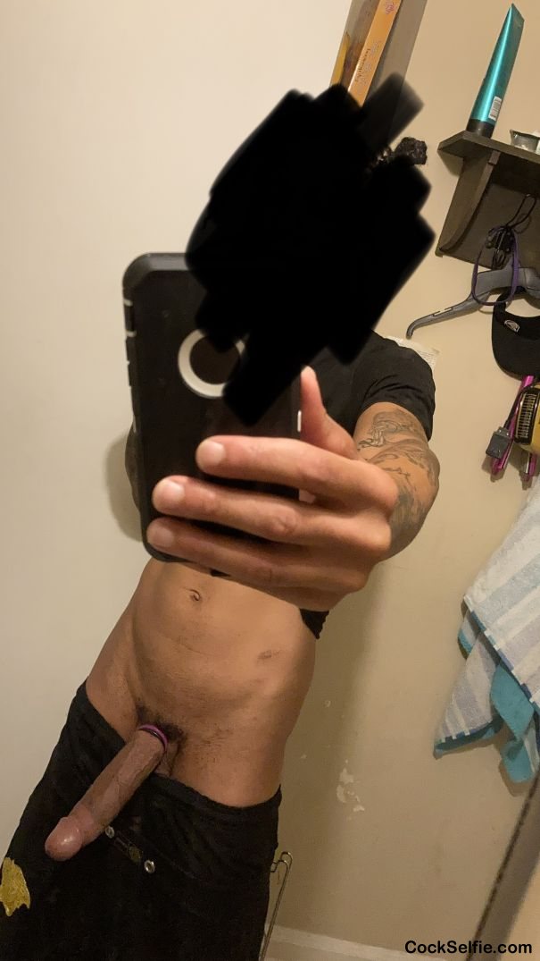 Dick stretching rings - Cock Selfie