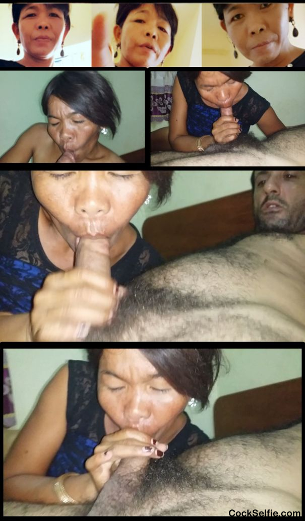 Cambodian horny wife Asian Blowjob - Cock Selfie