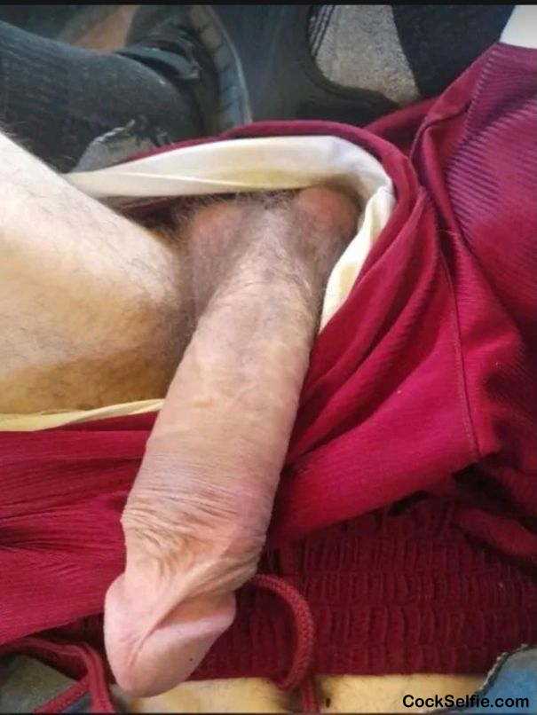 My 8.5 in uncut dick semi hard - Cock Selfie