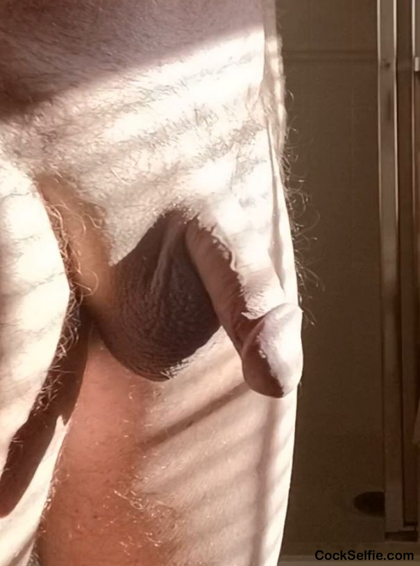 Sunlight hitting my cock before a shower! - Cock Selfie