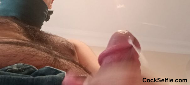 who wants to gag me and milk it? - Cock Selfie