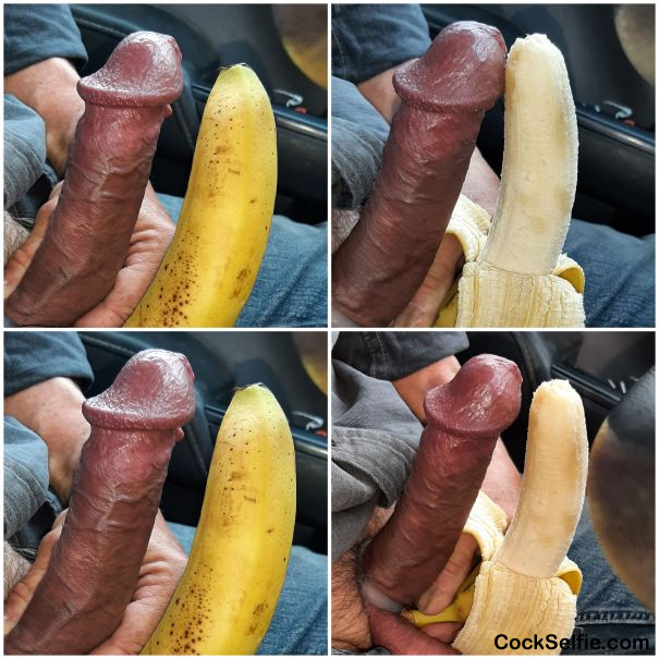 Banana vs cock - Cock Selfie