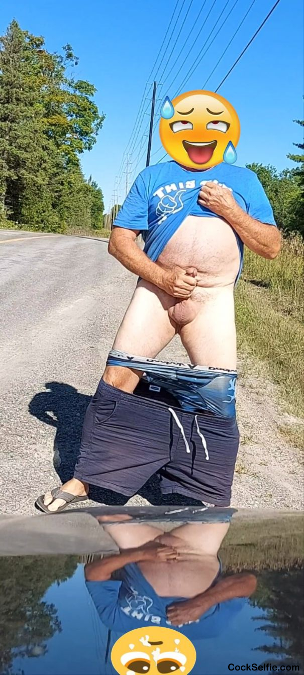 side of the road wank - Cock Selfie