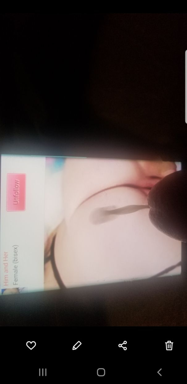 Cum tribute to him and her - Cock Selfie