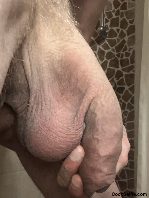 Soft penis in hand - Cock Selfie