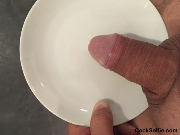 Served on a plate, anyone interested - Cock Selfie