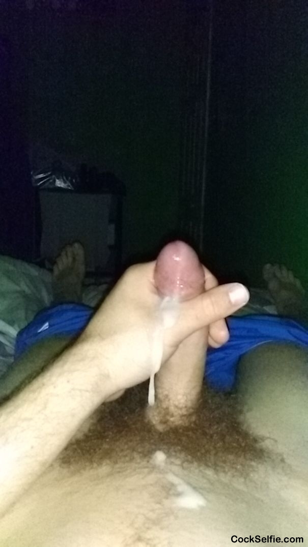 Wanna drink my young cream cum? - Cock Selfie