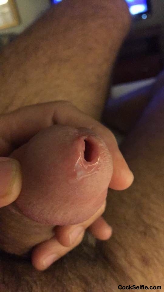 Pre cum action - Cock Selfie