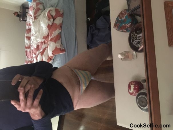 I love her pantys! - Cock Selfie