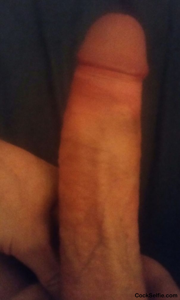 I love the feel of my freshly shaved hard cock. - Cock Selfie