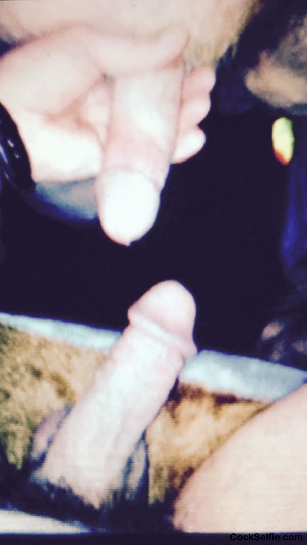 My cock & Joes cock ( mine at bottom of picture ) - Cock Selfie