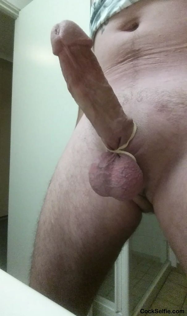 Anyone lose a hair tie - Cock Selfie