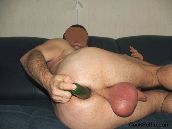 Zuccini in Ass - Cock Selfie